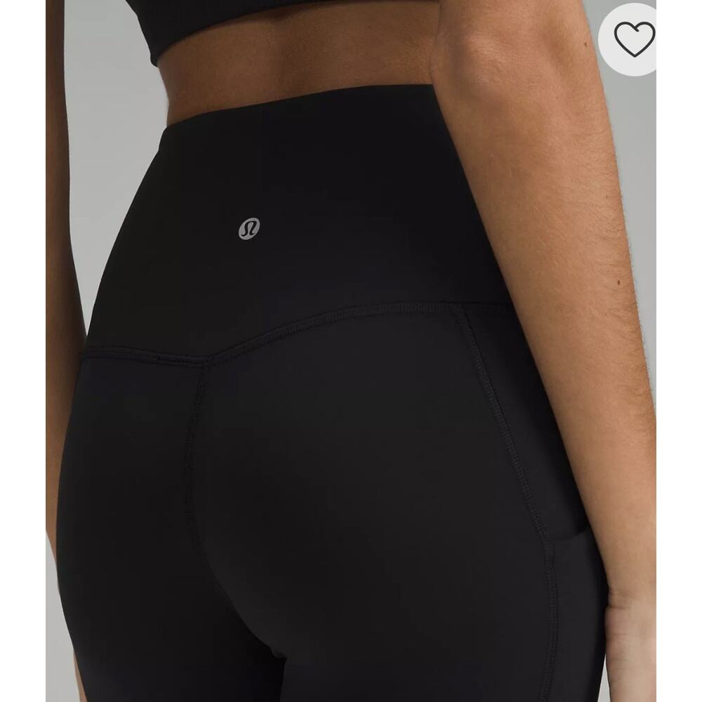 Lululemon Align High-Rise Pant 23" Size 0 black side pockets